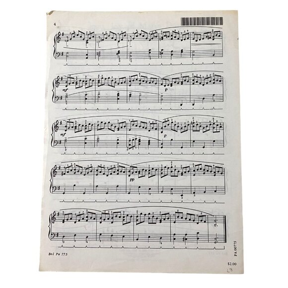 Piano Sheet Music Lot of 4 Edvard Grieg Charles E Ives Zoltan Kodaly J S Bach - Picture 2 of 7